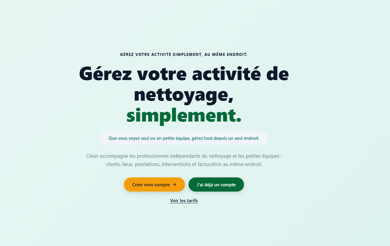 WezaNova Clean — Page d'accueil